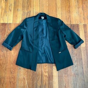 Emerald Green Anne Klein Satin Classy Business Casual  Blazer